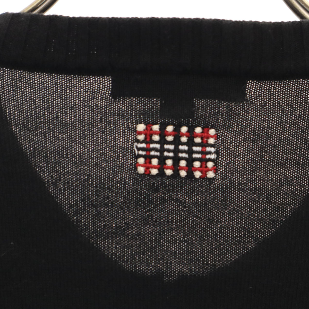 BURBERRY LONDON バーバリーロンドン 長袖 フルジップ ニットカーディガン 2 ブラック 三陽商会 レディース
