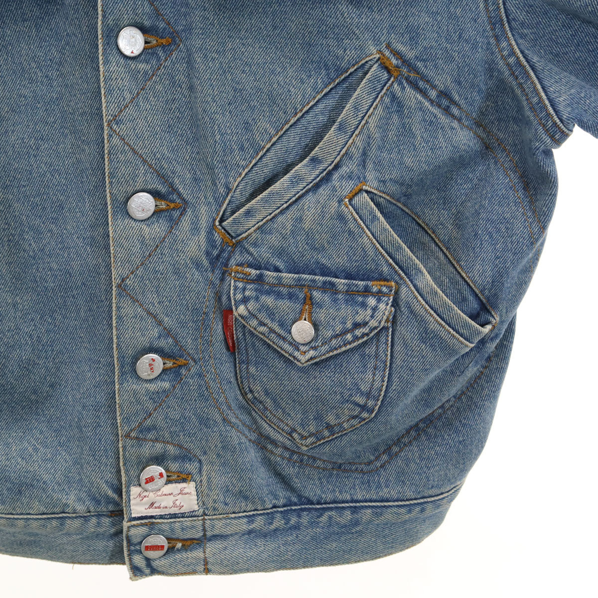 Nigel Cabourn ナイジェルケーボン イタリア製 デニムジャケット M ブルー系 ジージャン メンズ