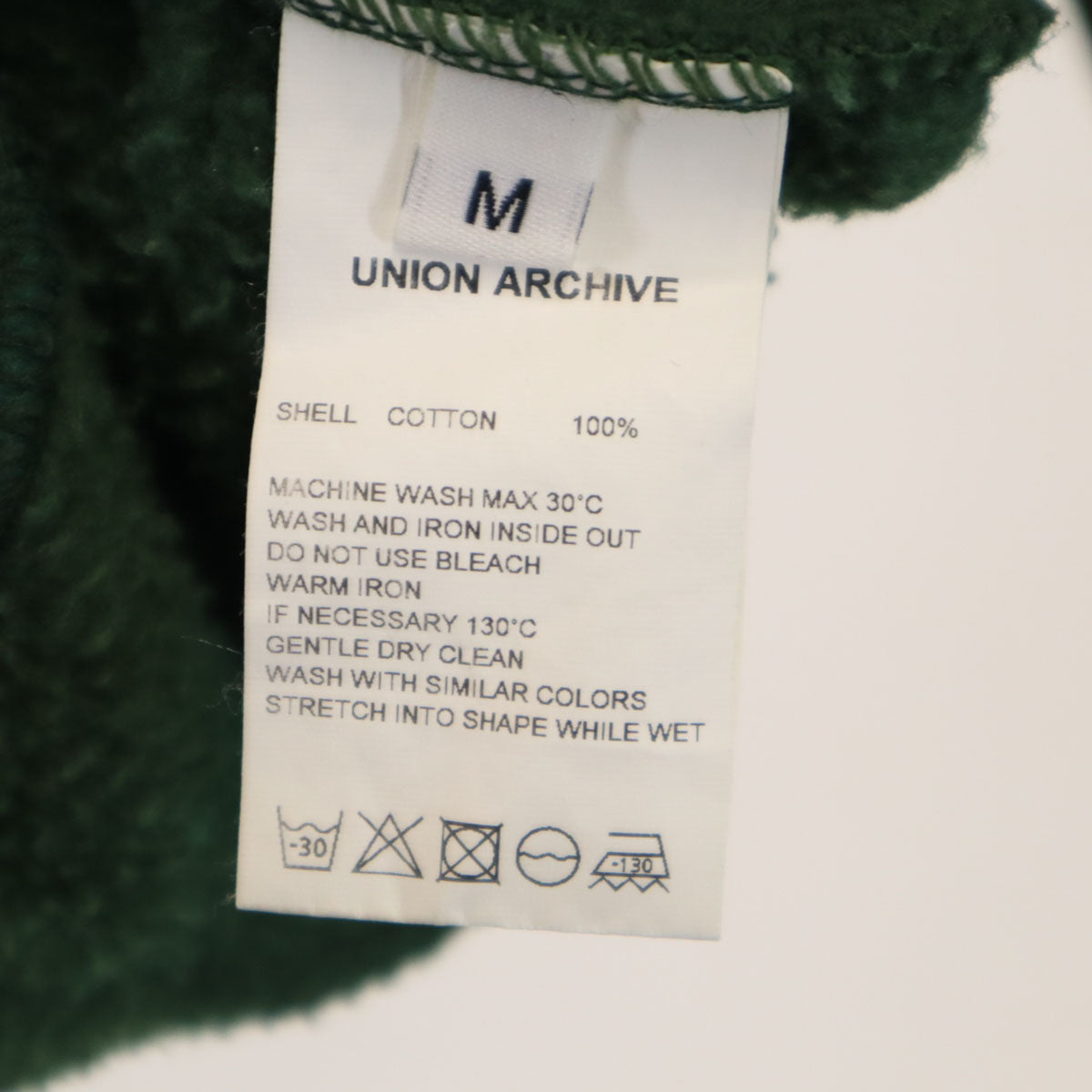 UNION ARCHIVE ユニオンアーカイブ 韓国製 長袖 スウェットパーカー M グリーン プルオーバー 裏起毛 メンズ
