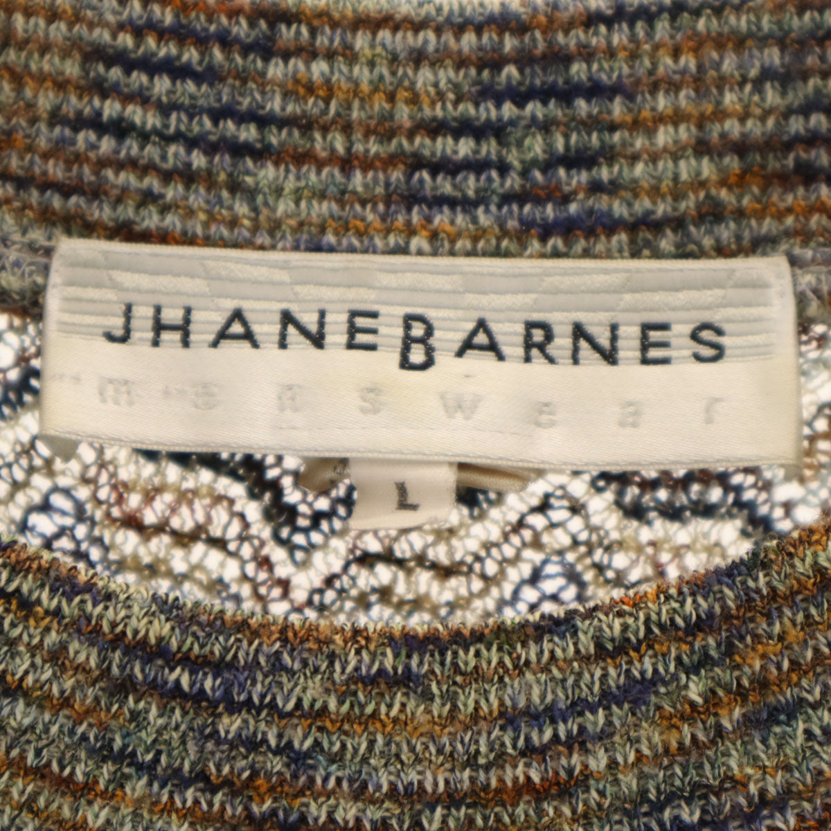 JHANE BARNES ジェーンバーンズ 90s イタリア製 オールド ボーダー柄 長袖 ニット L マルチ セーター メンズ