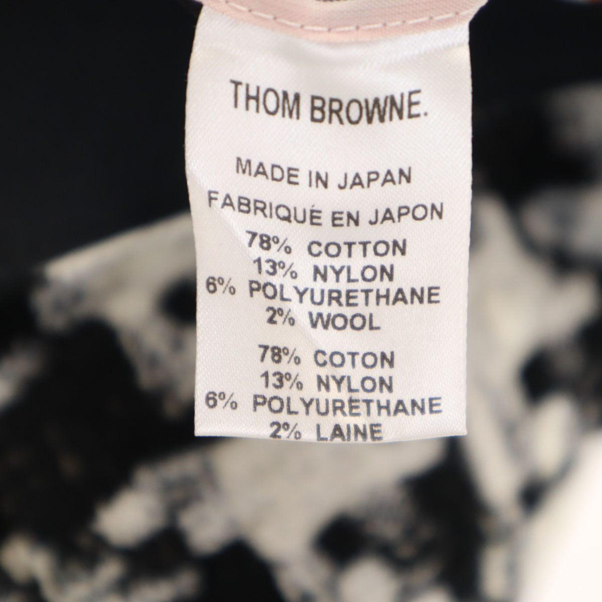 THOM BROWNE トムブラウン 日本製 総柄 ベスト 0 ブラック レディース