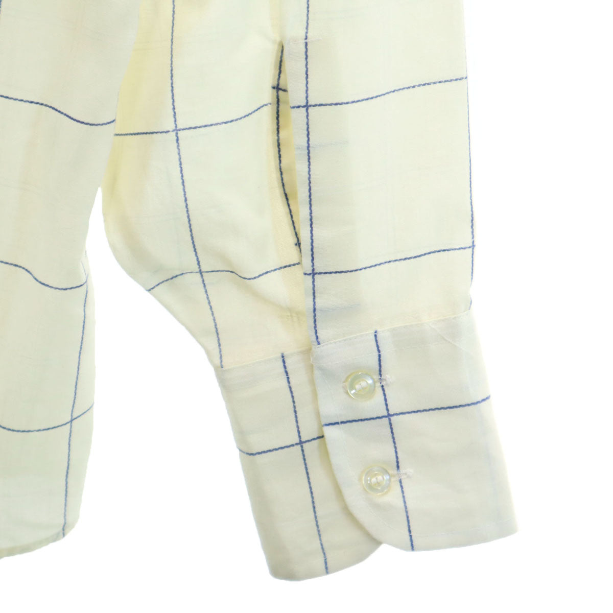 ARROW アロー 70s ヴィンテージ ウィンドウペンチェック 長袖 シャツ 32 ライトイエロー系 メンズ