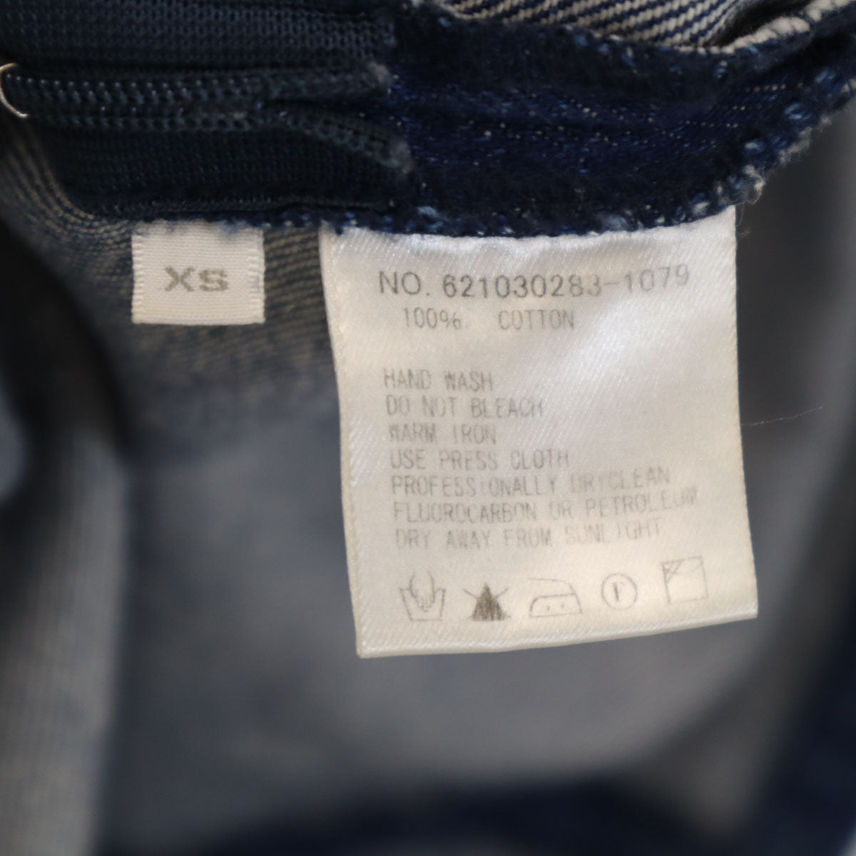 R.H. ViNTAGE アールエイチヴィンテージ 長袖 デニム ワンピース XS ウォッシュブルー ロンハーマン レディース