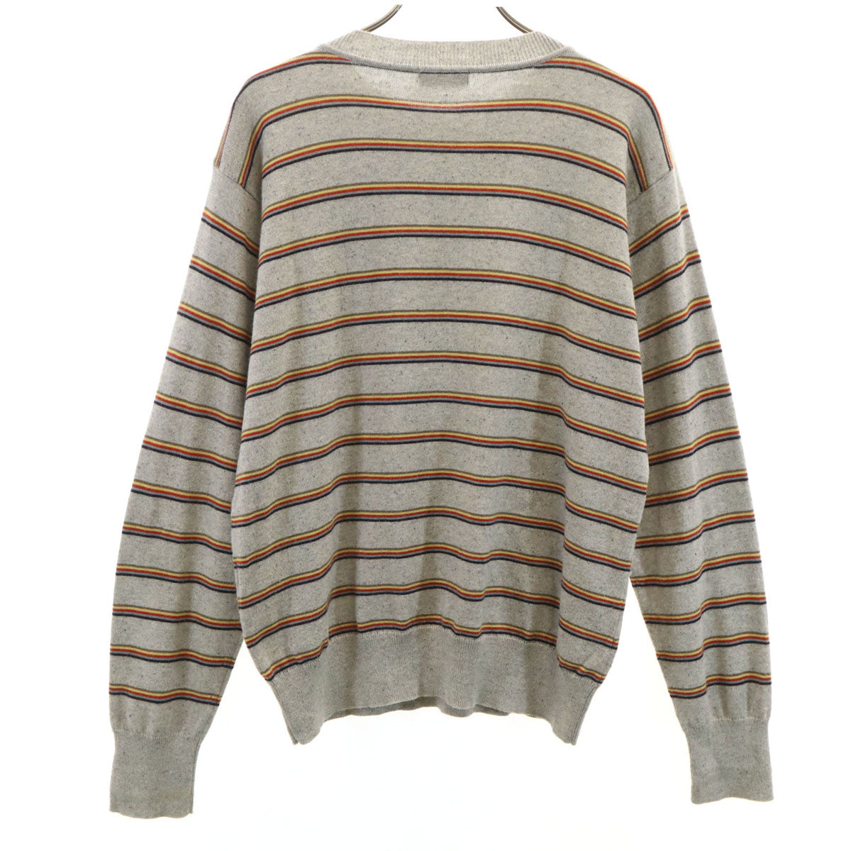PAUL SMITH COLLECTION ポールスミスコレクション ボーダー柄 長袖 ニット L グレー セーター メンズ
