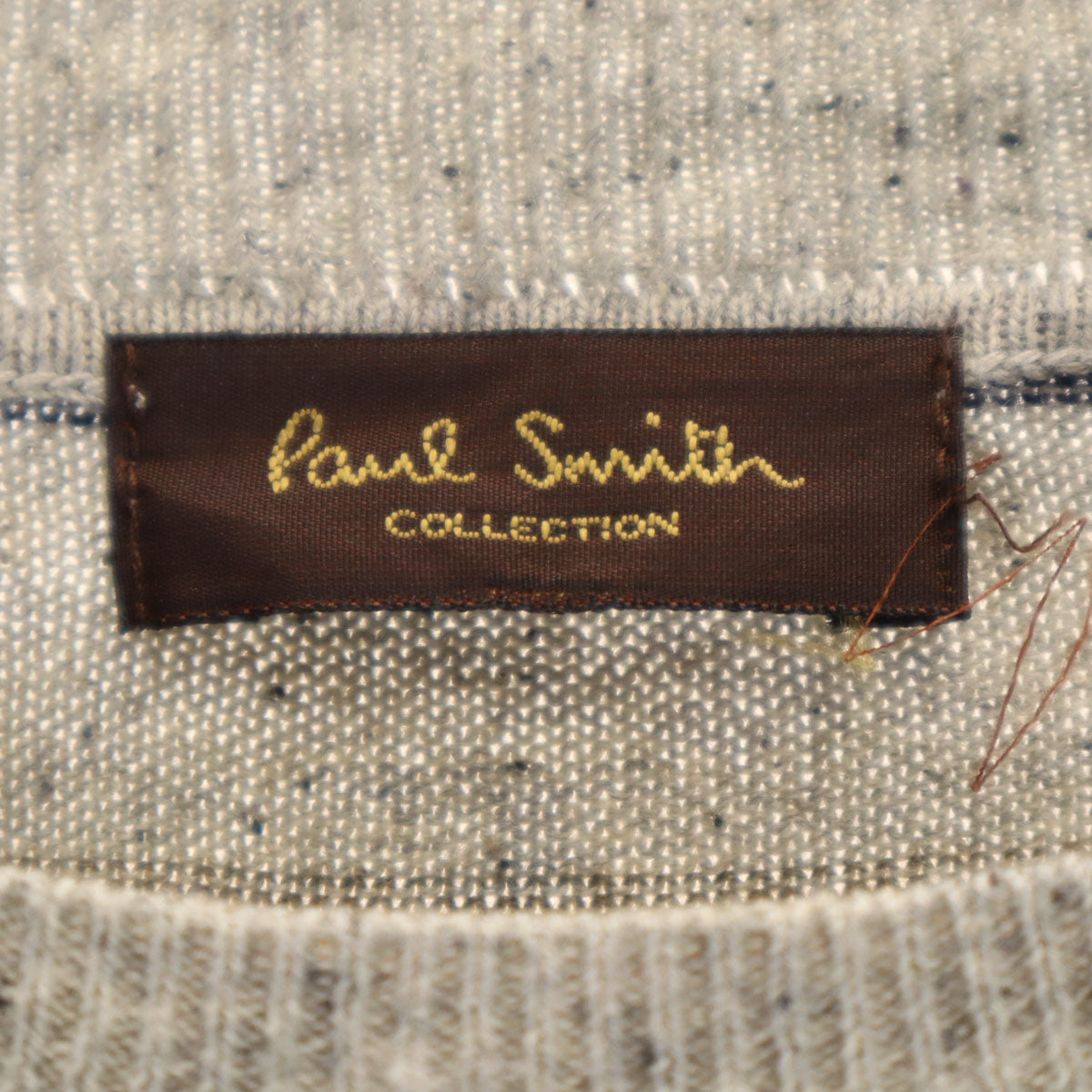 PAUL SMITH COLLECTION ポールスミスコレクション ボーダー柄 長袖 ニット L グレー セーター メンズ