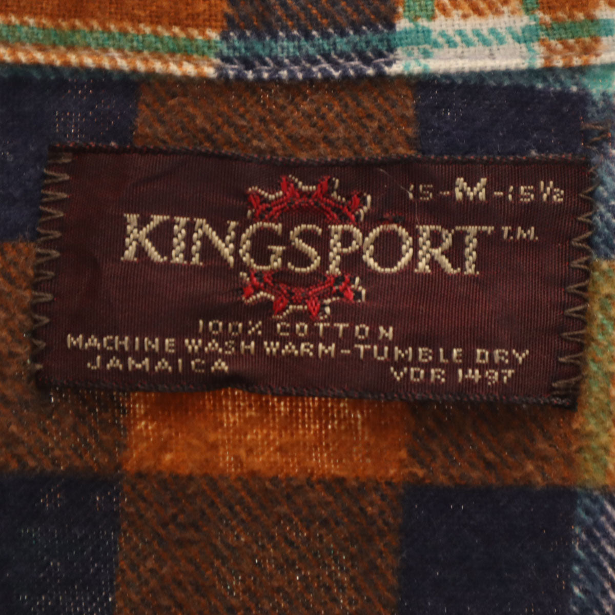 KINGSPORT キングスポーツ 70s 80s ヴィンテージ チェック柄 長袖 ネルシャツ M マルチ メンズ