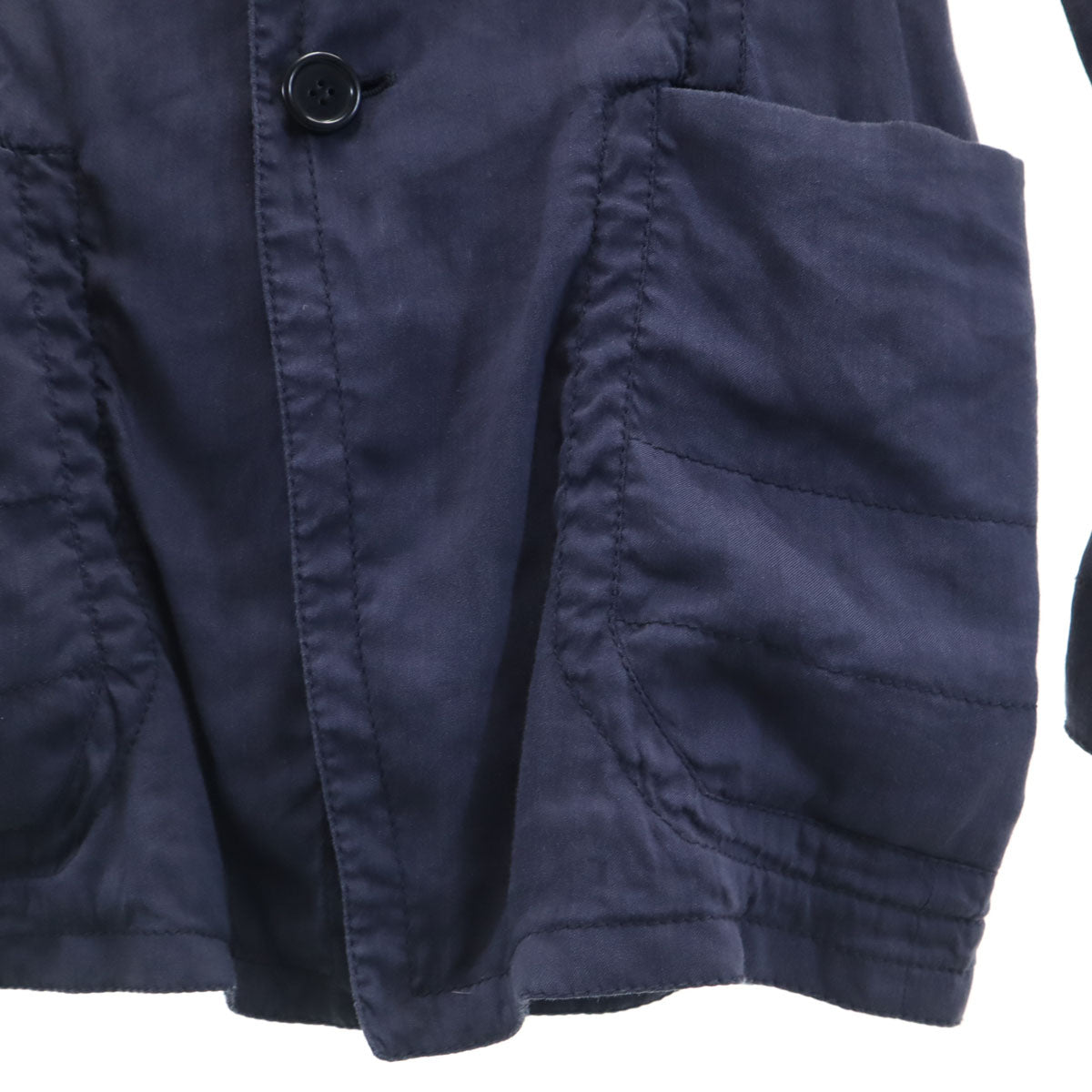 DIRK BIKKEMBERGS ダークビッケンバーグ イタリア製 リネンブレンド テーラードジャケット 46 ネイビー アンコン メンズ