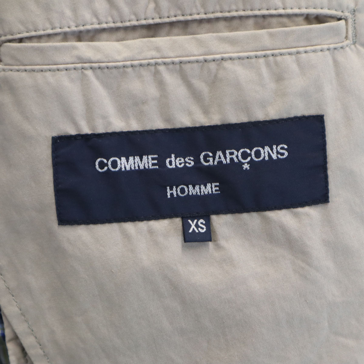 COMME des GARCONS HOMME コムデギャルソンオム 2011年 日本製 テーラードジャケット XS グレージュ メンズ