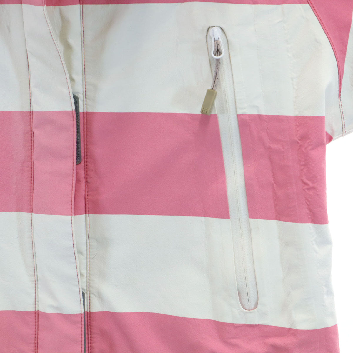 HELLY HANSEN ヘリーハンセン ボーダー柄 ジップジャケット M ピンク系 防水 レディース