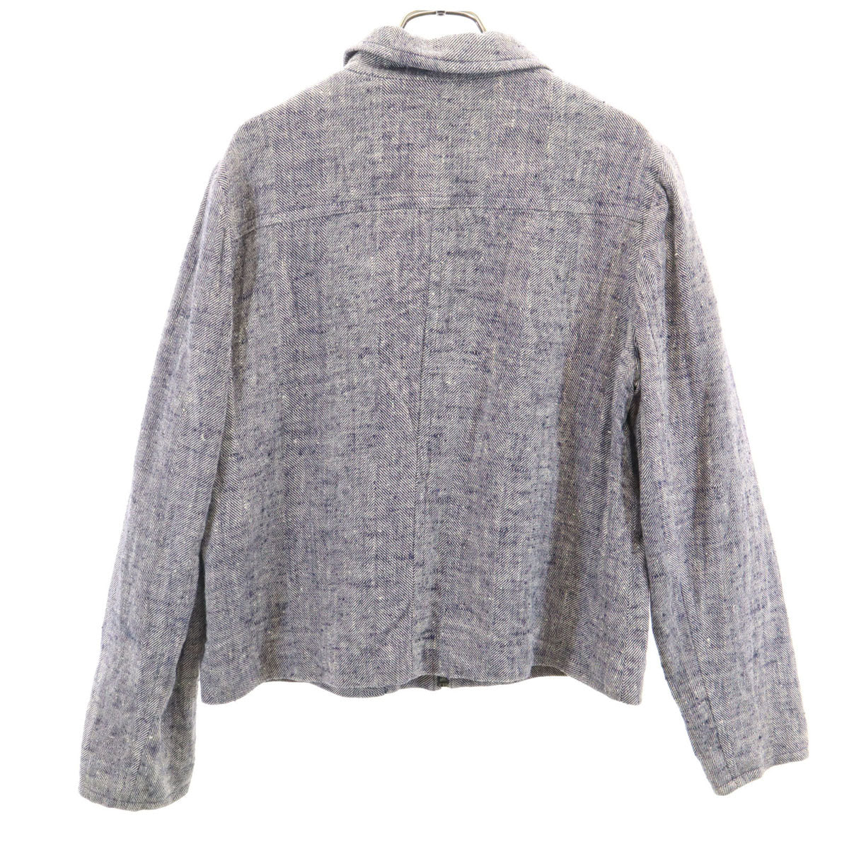 RALPH RL LAUREN ラルフアールエルローレン 日本製 シルクブレンド ジップジャケット 5F グレー インパクト21 レディース