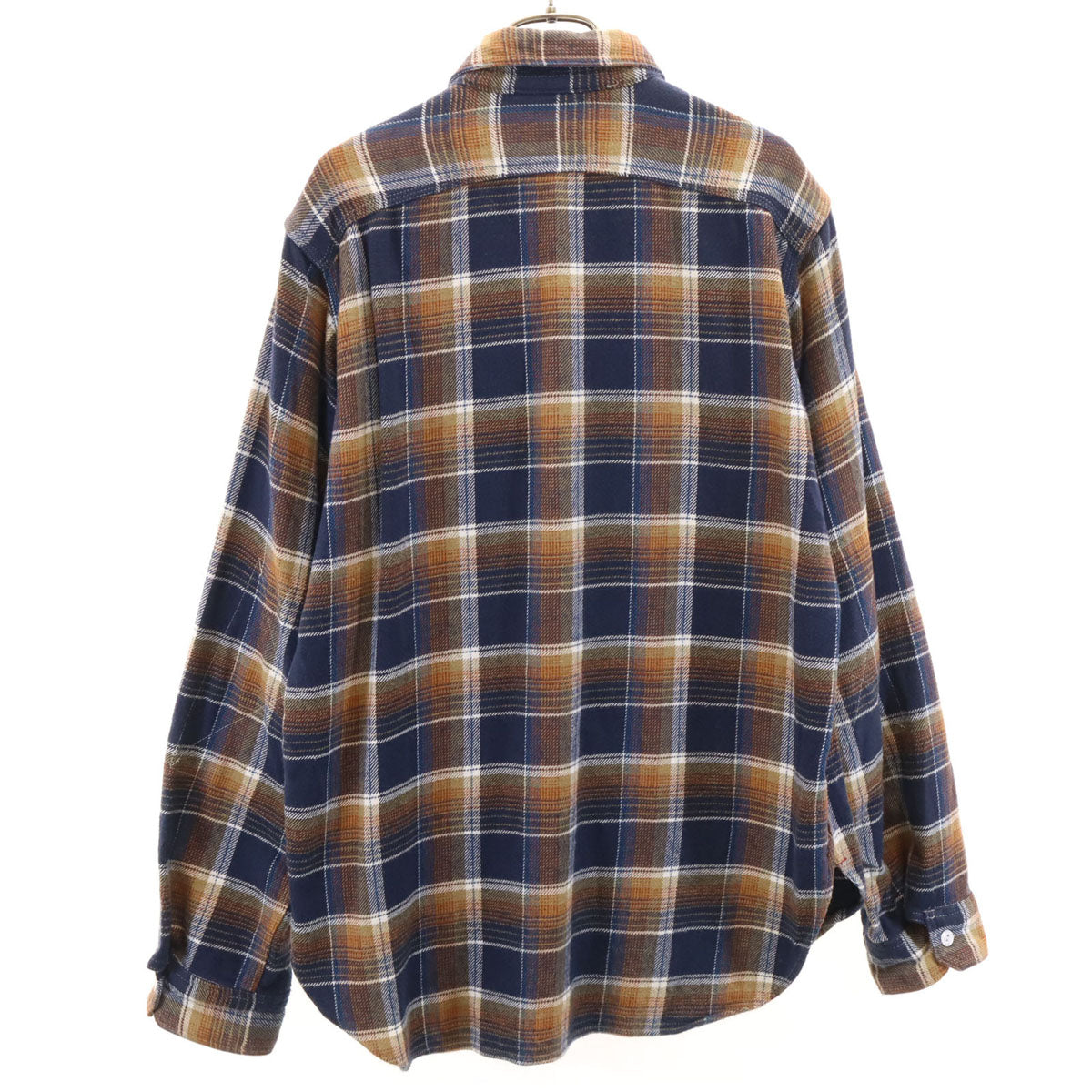 Engineered Garments エンジニアードガーメンツ USA製 チェック柄 長袖 ネルシャツ M ネイビー メンズ