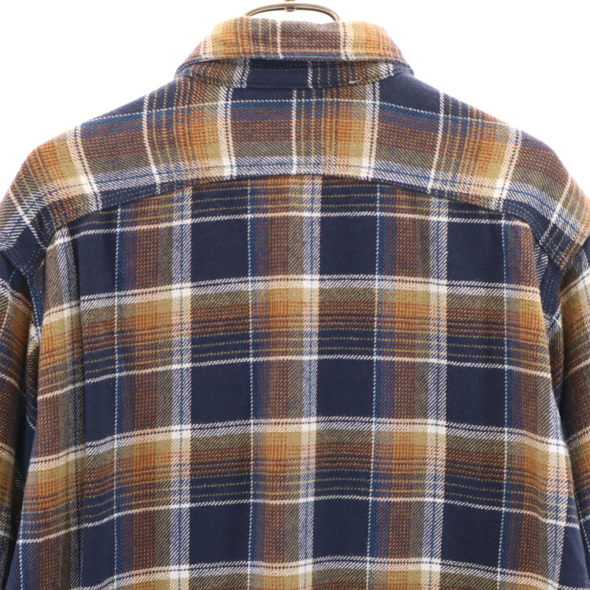 Engineered Garments エンジニアードガーメンツ USA製 チェック柄 長袖 ネルシャツ M ネイビー メンズ