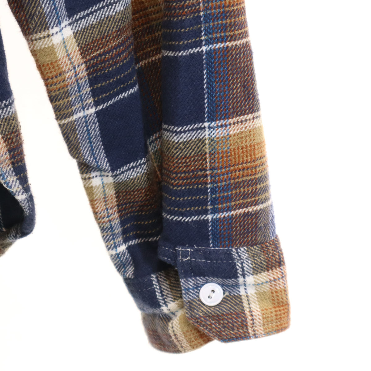 Engineered Garments エンジニアードガーメンツ USA製 チェック柄 長袖 ネルシャツ M ネイビー メンズ