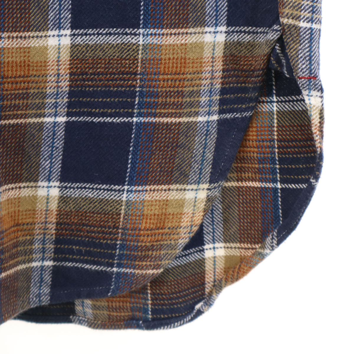 Engineered Garments エンジニアードガーメンツ USA製 チェック柄 長袖 ネルシャツ M ネイビー メンズ