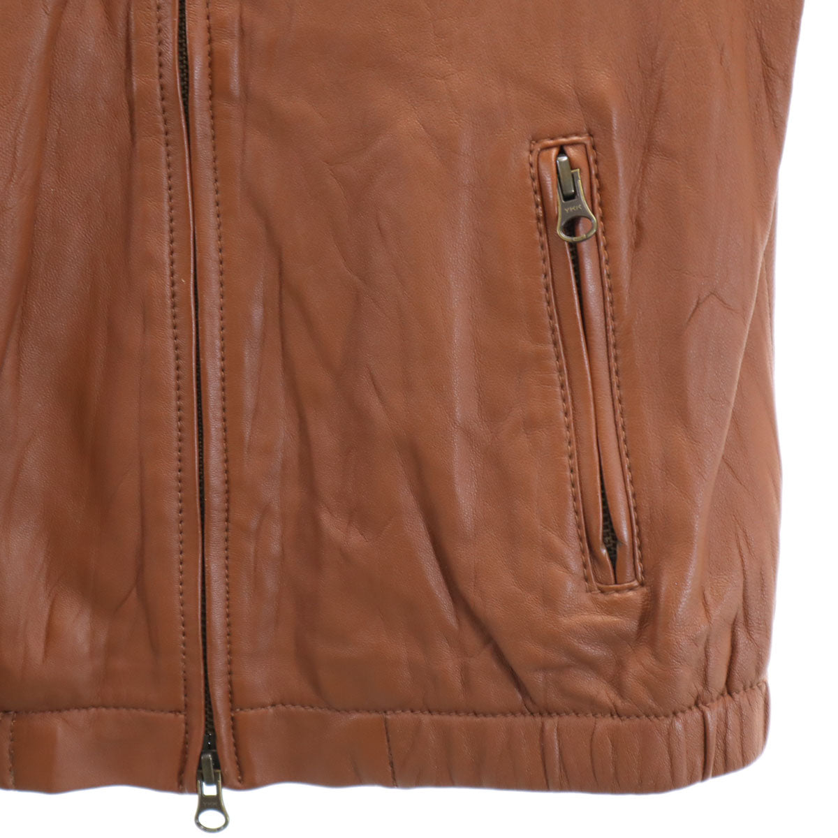 BEAUTY&YOUTH UNITED ARROWS ビューティーアンドユースユナイテッドアローズ ノーカラー シープスキン レザージャケット M ブラウン系 レディース