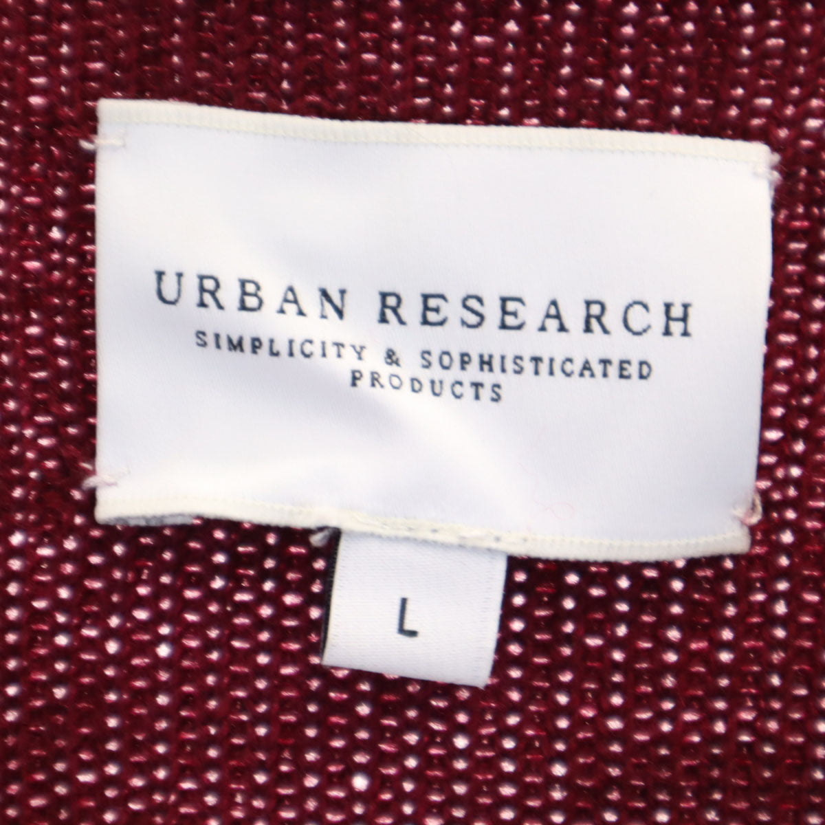 URBAN RESEARCH アーバンリサーチ ウール 長袖 セーター L ボルドー ニット メンズ
