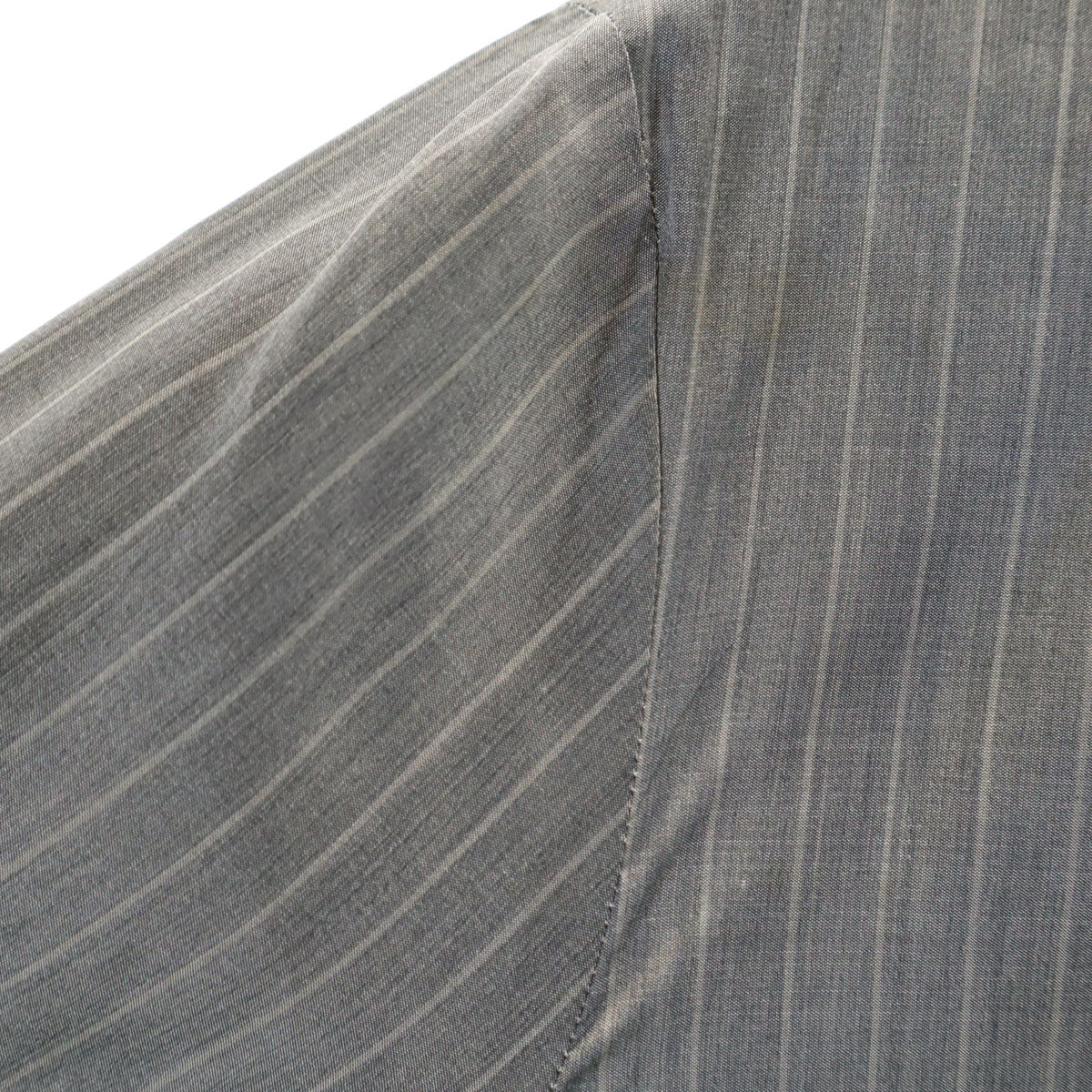 CELINE セリーヌ 90s オールド フランス製 ストライプ柄 長袖 ボタンダウンシャツ 42 グレー レディース