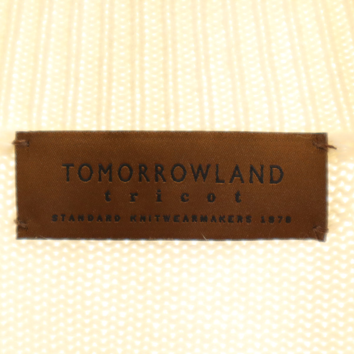 TOMORROWLAND tricot トゥモローランドトリコット カシミヤブレンド 長袖 タートルネック セーター S ホワイト ニット メンズ
