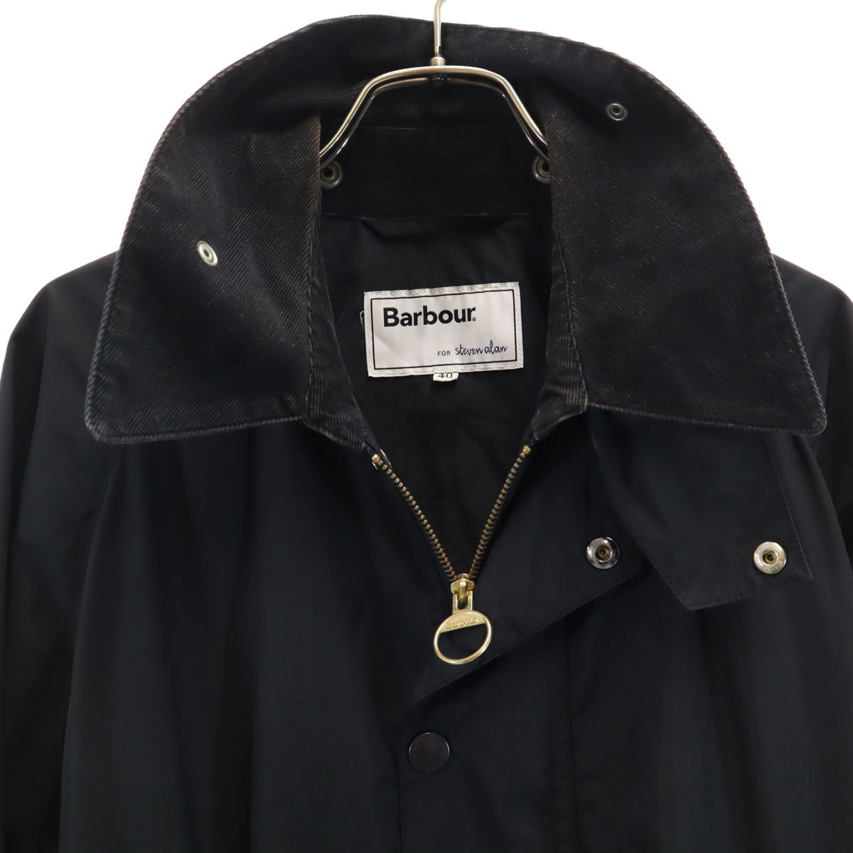 Barbour バブアー Steven Alan スティーブンアラン コラボ トランスポート ジャケット 40 ブラック メンズ