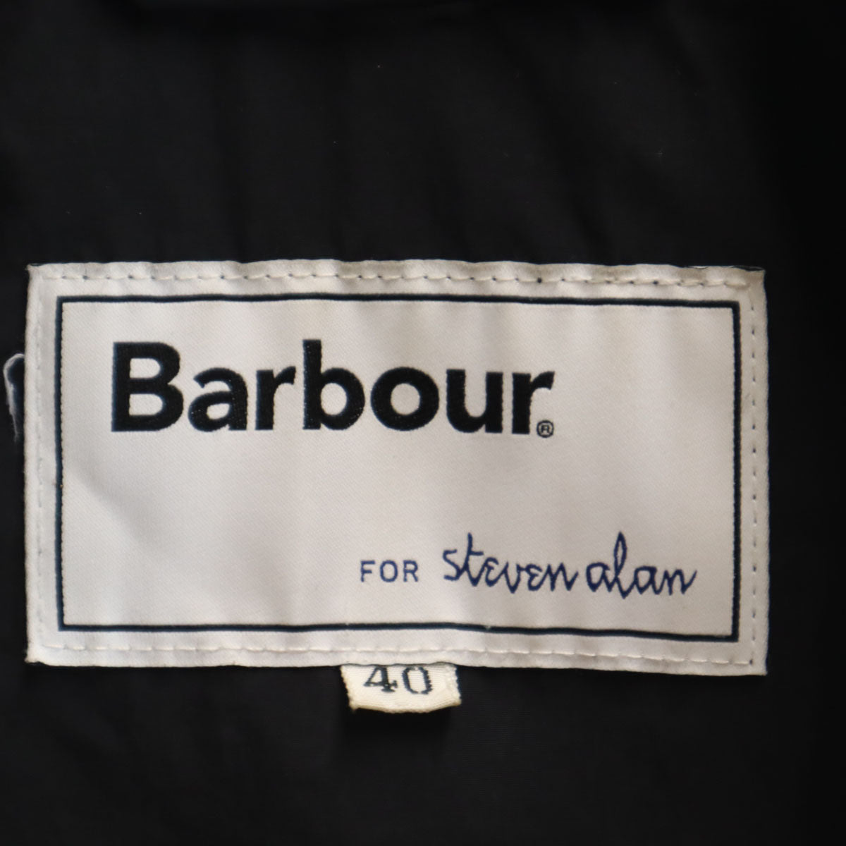Barbour バブアー Steven Alan スティーブンアラン コラボ トランスポート ジャケット 40 ブラック メンズ