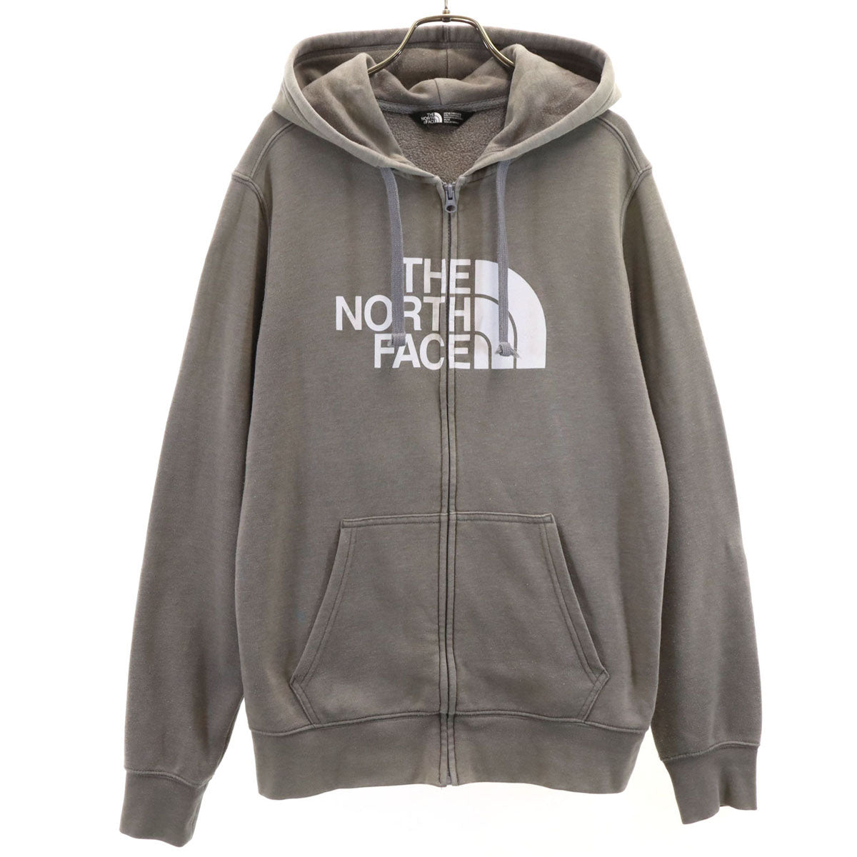 THE NORTH FACE ノースフェイス 長袖 スウェット ジップパーカー M グレー A3MB4 アウトドア 裏起毛 メンズ