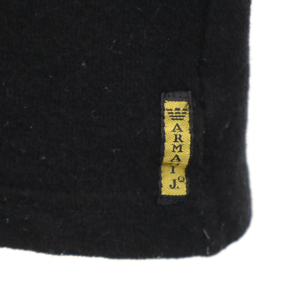 ARMANI JEANS アルマーニジーンズ 90s 00s イタリア製 オールド 長袖 ハーフジップ ニット M ブラック セーター レディース