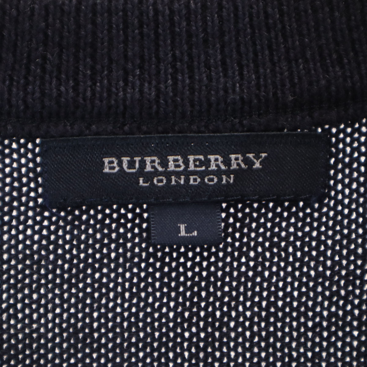 BURBERRY LONDON バーバリーロンドン 日本製 Vネック ニットベスト L ネイビー 三陽商会 メンズ