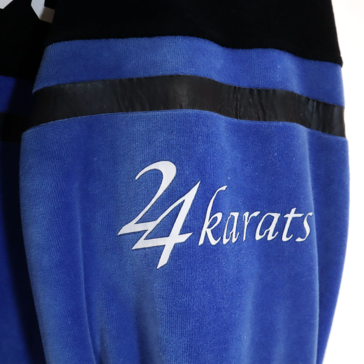 24KARATS 24カラッツ 長袖 ベロア ジップパーカー 上下 セットアップ M ブルー系 バック付き メンズ