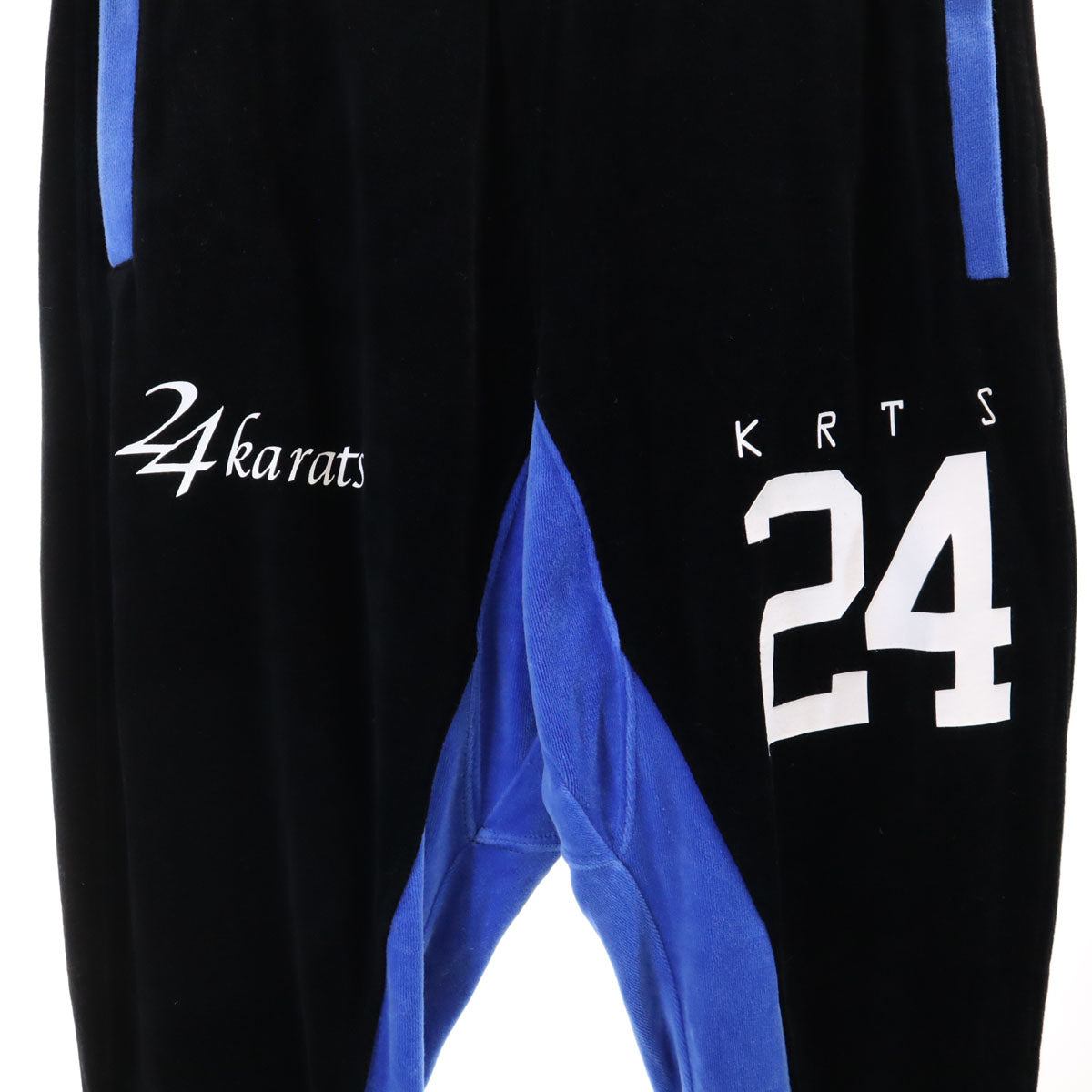 24KARATS 24カラッツ 長袖 ベロア ジップパーカー 上下 セットアップ M ブルー系 バック付き メンズ