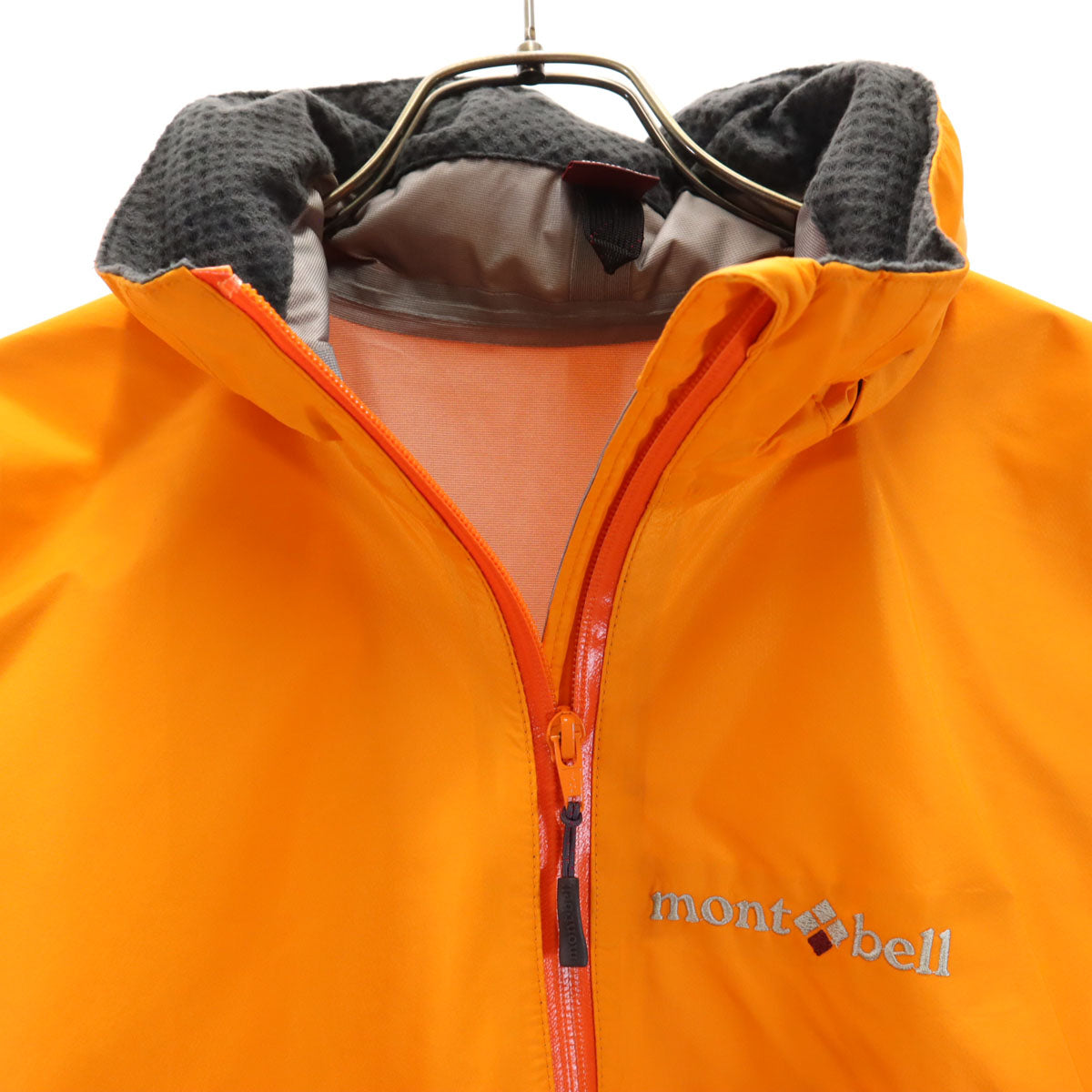 mont-bell モンベル レインジャケット 上下 セットアップ M オレンジ アウトドア レディース