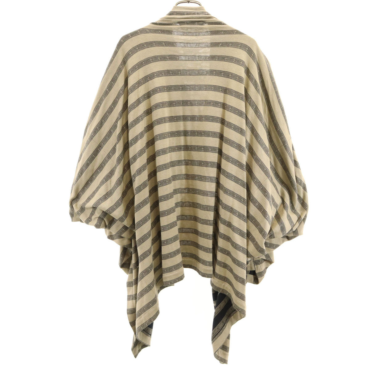 ISSEY MIYAKE イッセイミヤケ 80s 日本製 筆タグ ヴィンテージ ストライプ柄 長袖 カーディガン SM ベージュ系 レディース