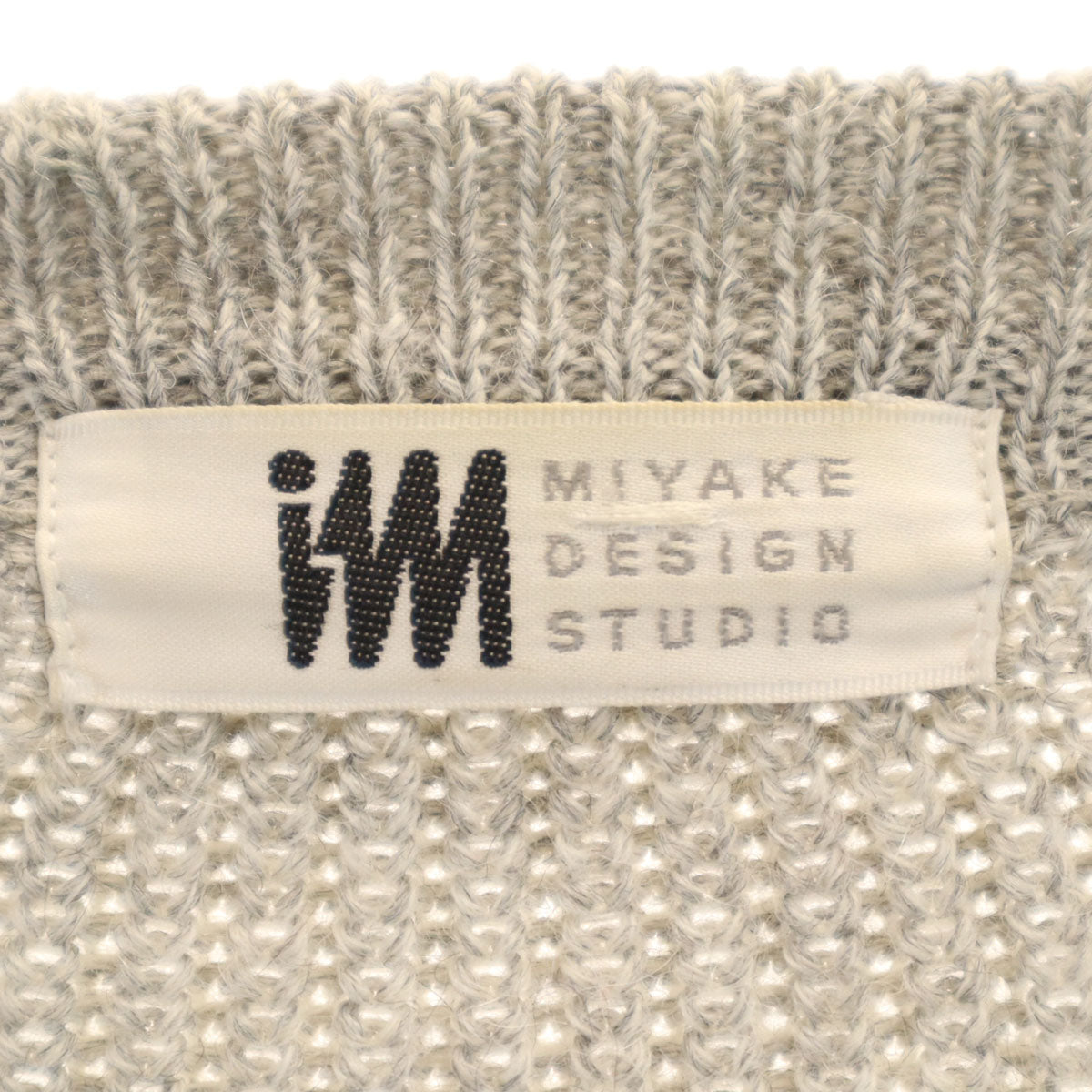 MIYAKE DESIGN STUDIO ミヤケデザインスタジオ 90s オールド 長袖 Vネック ニットカーディガン L グレー イッセイミヤケ メンズ