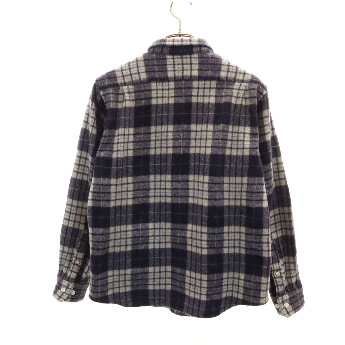 THE NORTH FACE ノースフェイス チェック柄 長袖 THIELSEN WOOL ネルシャツ M ネイビー NR61606 アウトドア メンズ