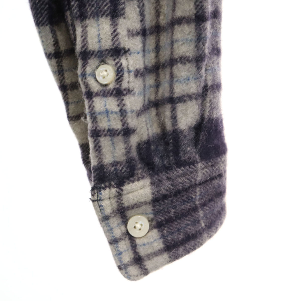THE NORTH FACE ノースフェイス チェック柄 長袖 THIELSEN WOOL ネルシャツ M ネイビー NR61606 アウトドア メンズ