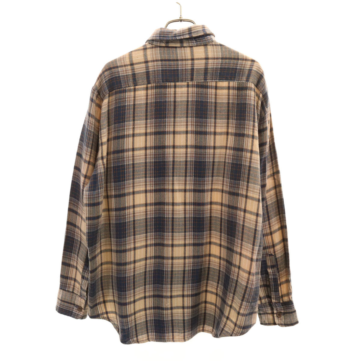 the men's shop ザメンズショップ 80s ヴィンテージ チェック柄 長袖 ネルシャツ L ベージュ JCPenney メンズ