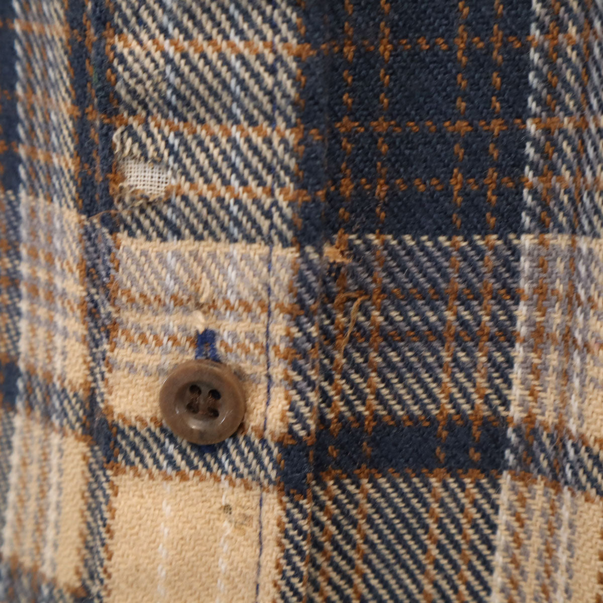the men's shop ザメンズショップ 80s ヴィンテージ チェック柄 長袖 ネルシャツ L ベージュ JCPenney メンズ