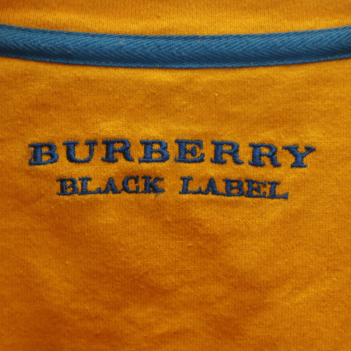 BURBERRY BLACK LABEL バーバリーブラックレーベル 日本製 長袖 Vネック Tシャツ 2 山吹色 三陽商会 メンズ