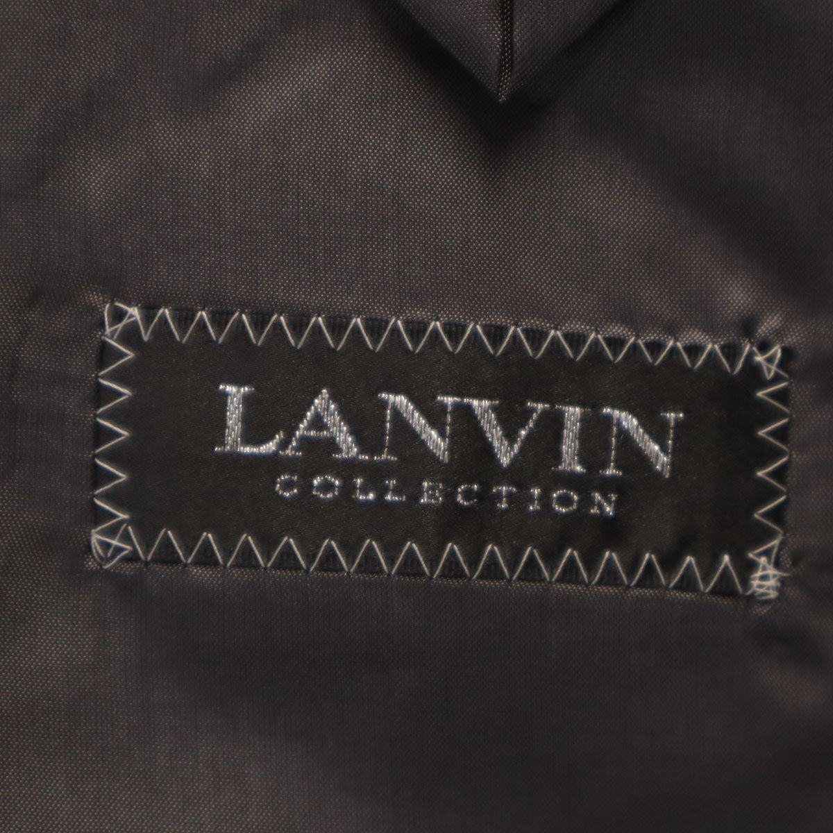 LANVIN LA COLLECTION ランバンコレクション 日本製 ハウンドトゥース柄 テーラードジャケット 50 ブラック 千鳥格子 メンズ