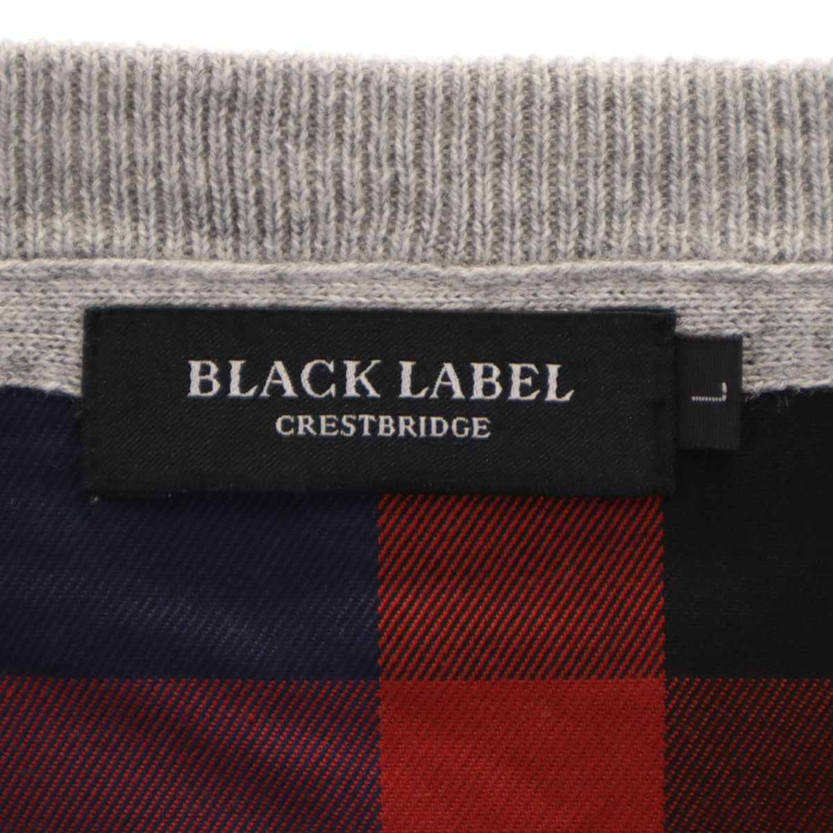 BLACK LABEL CRESTBRIDGE ブラックレーベルクレストブリッジ 長袖 ケーブル ニット L グレー セーター メンズ