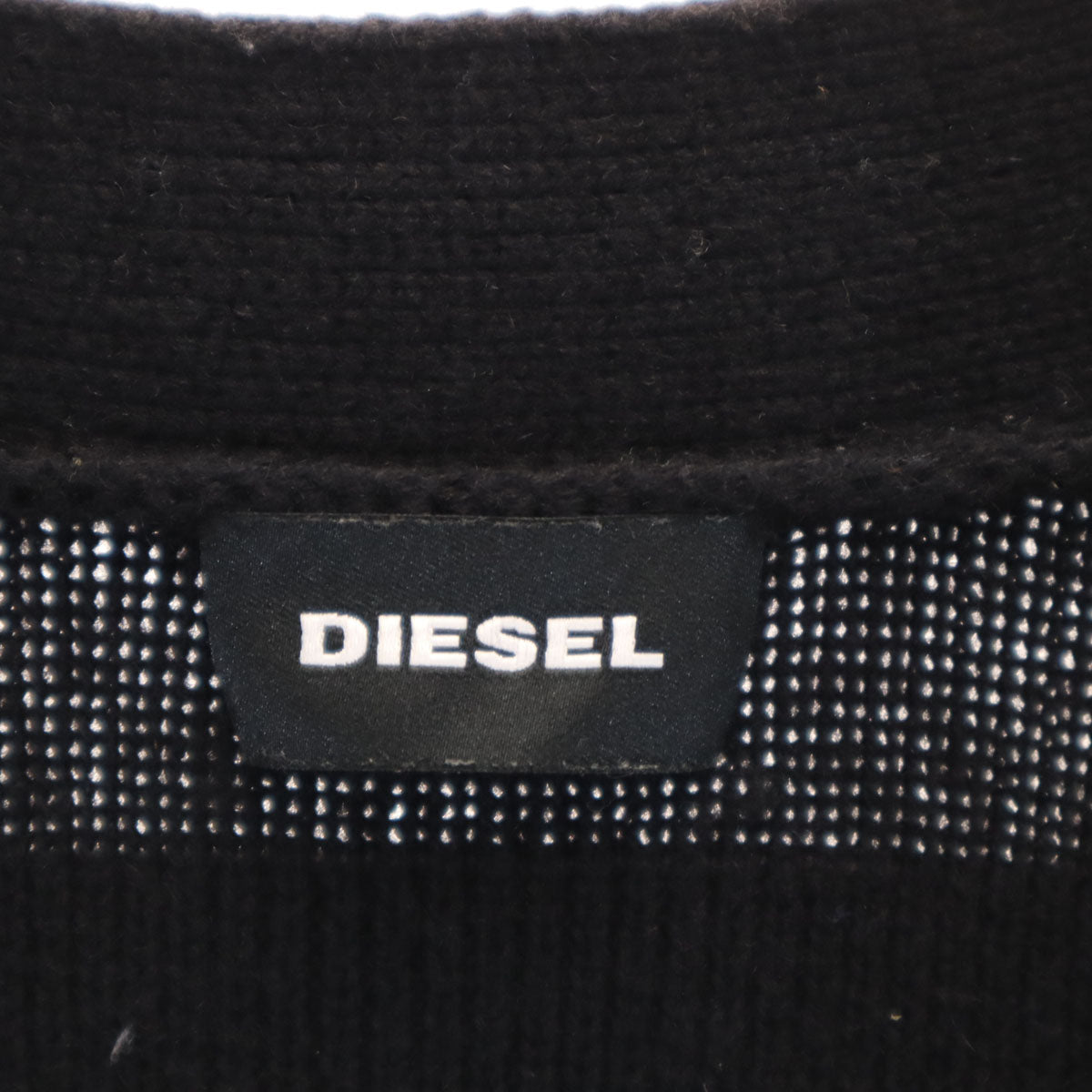 DIESEL ディーゼル 長袖 ロング ニットカーディガン M ブラック メンズ