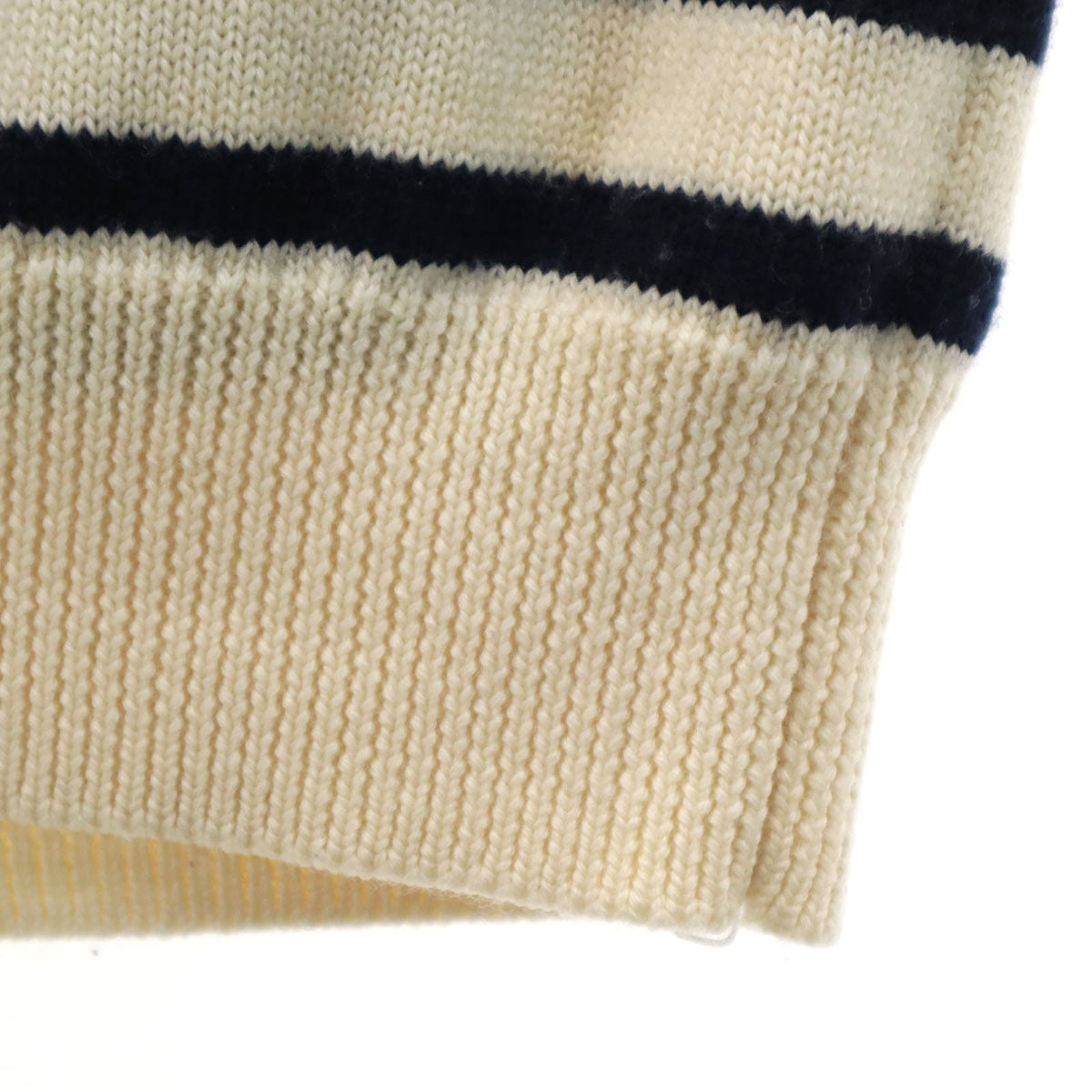 AUTHENTIC WEAR オーセンティックウェア ユナイテッドアローズ ボーダー柄 長袖 ニット XL ホワイト系 セーター メンズ