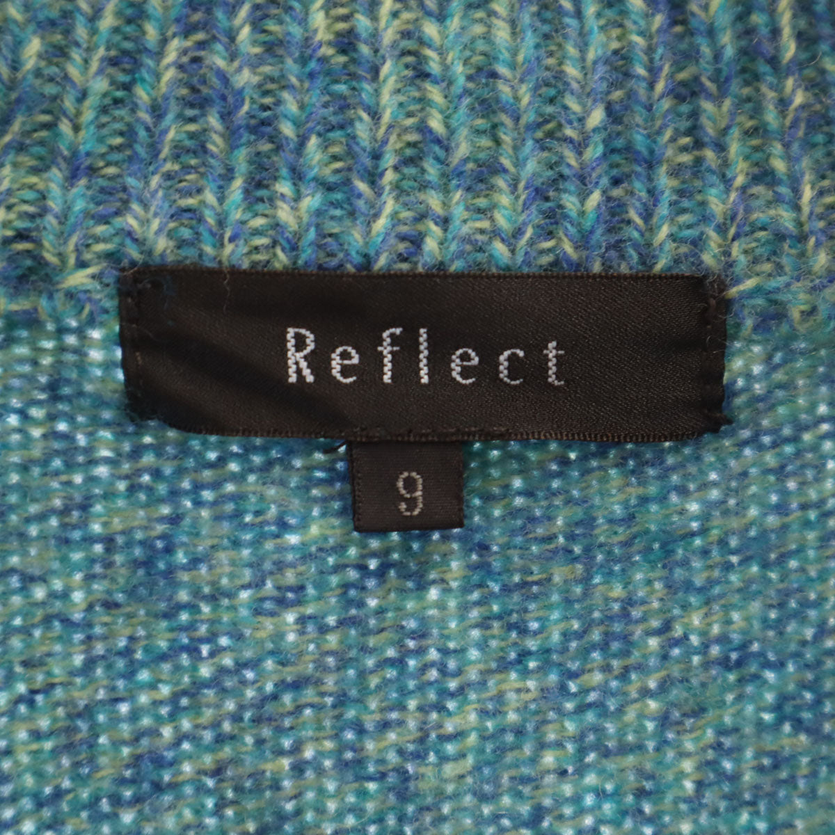 美品 Reflect リフレクト 長袖 ニット 9 ブルー系 セーター レディース