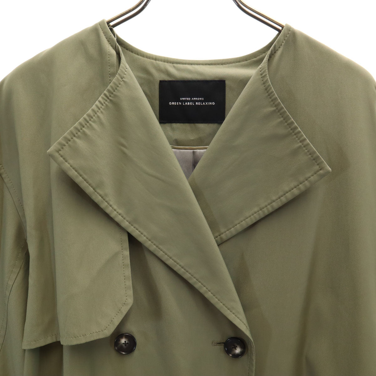 green label relaxing グリーンレーベルリラクシング UNITED ARROWS トレンチコート 38 カーキ系 レディース