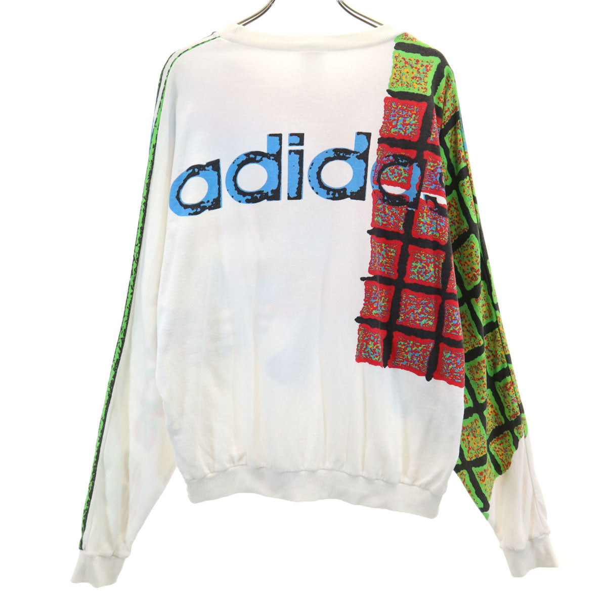 adidas アディダス 80s ヴィンテージ 長袖 スウェット トレーナー L-O ホワイト デサント メンズ