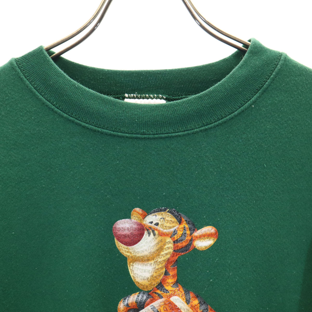 The Disney Store ディズニーストア くまのプーさん ティガー 長袖 スウェット トレーナー M グリーン メンズ