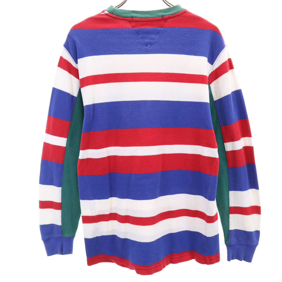 TOMMY HILFIGER トミーヒルフィガー 90s オールド ボーダー柄 長袖 鹿の子 Tシャツ L マルチ ロンT レディース