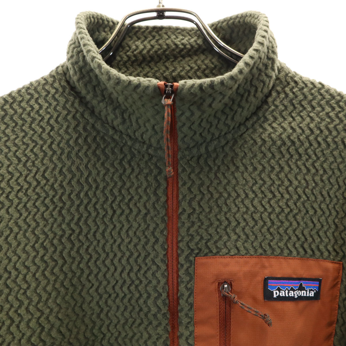 patagonia パタゴニア 長袖 R1エアジップネック ウェア M オリーブ系 40245FA22 アウトドア メンズ