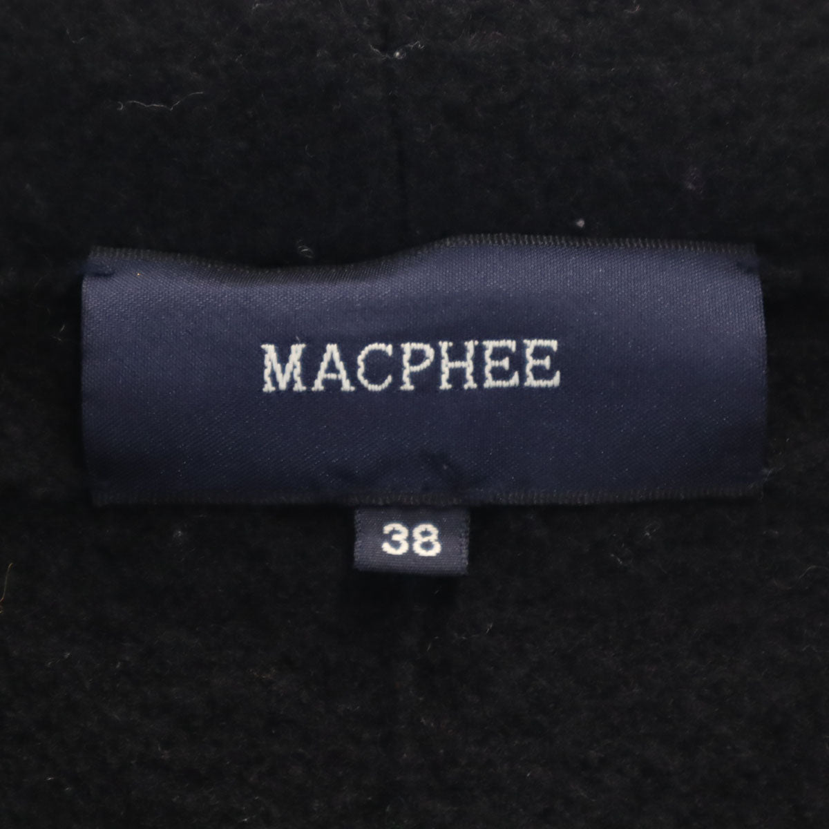 MACPHEE マカフィー TOMORROWLAND ウール ボーダー ポンチョ 38 フード レディース
