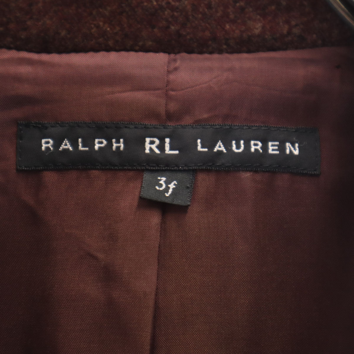 RALPH RL LAUREN ラルフアールエルローレン ベロア調 ジャケット 3f ブラウン系 レディース