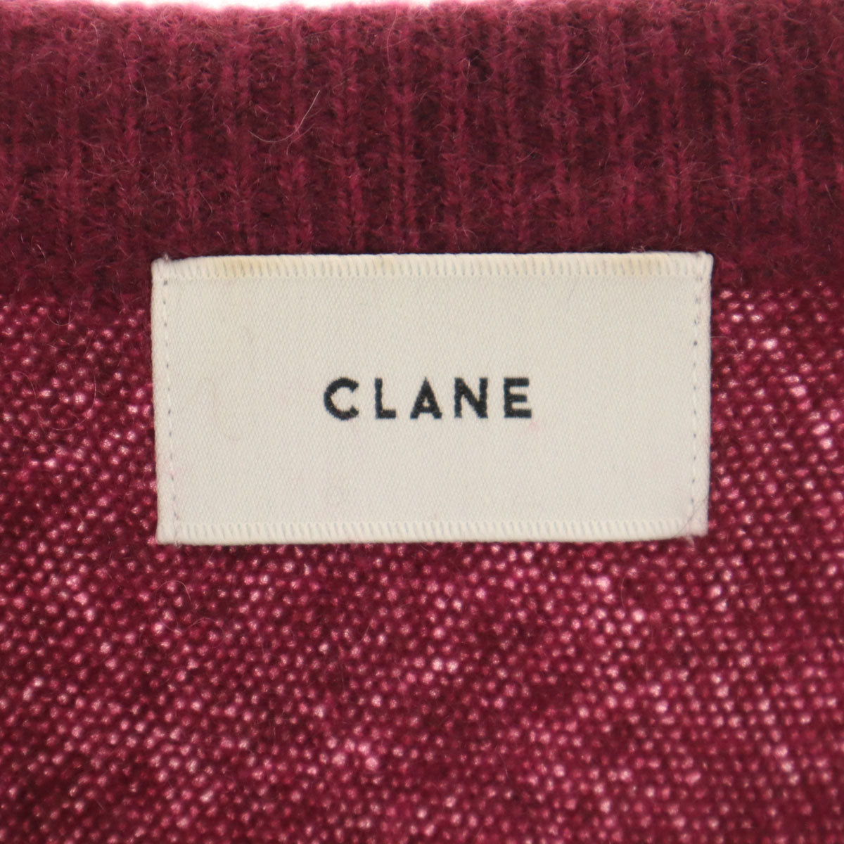 CLANE クラネ 長袖 モヘア セーター 1 ワインレッド ニット レディース